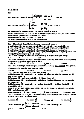 Đề ôn Toán lớp 11 (Đề 7)